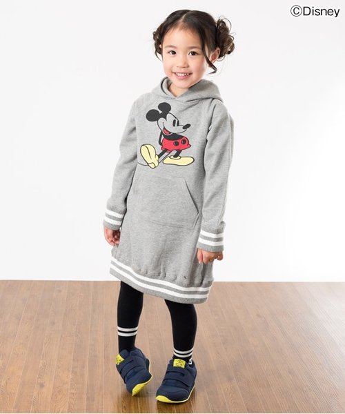 BREEZE（ブリーズ）の「Disney（ディズニー）パーカーワンピ（ワンピース・キッズ・キナリ/グレー/ネイビー・95/120/110/100/140/130/80/90）」の9枚目の写真