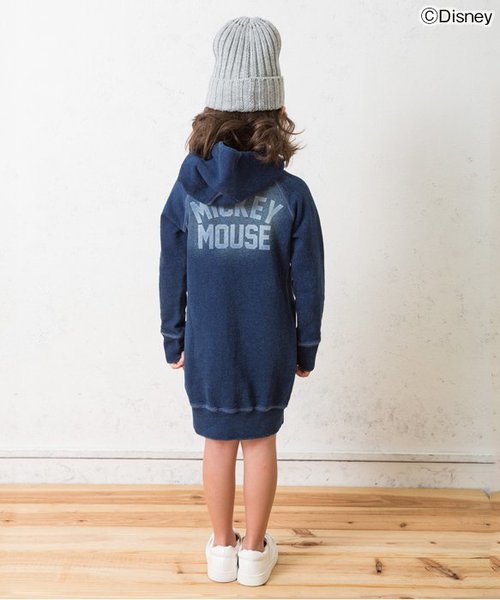 BREEZE（ブリーズ）の「Disney（ディズニー）パーカーワンピ（ワンピース・キッズ・キナリ/グレー/ネイビー・95/120/110/100/140/130/80/90）」の4枚目の写真