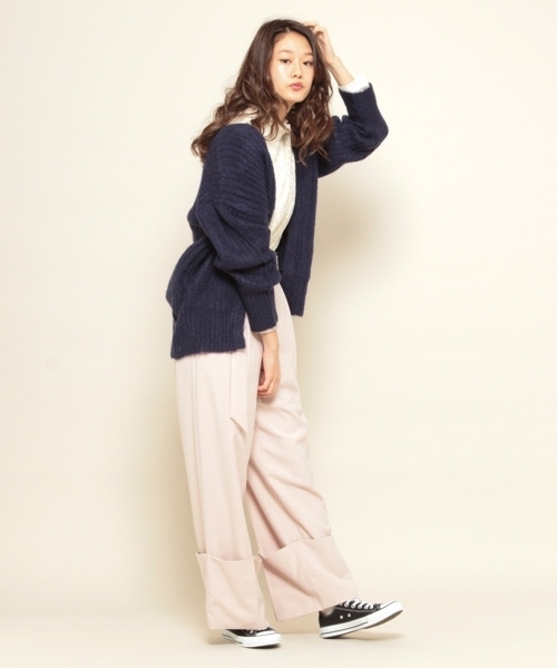 PAGEBOY(ページボーイ)の「モヘア混ロングカーディガン(カーディガン/ボレロ・レディース・ネイビー/ピンク/グレイッシュベージュ・FREE)」の11枚目の写真