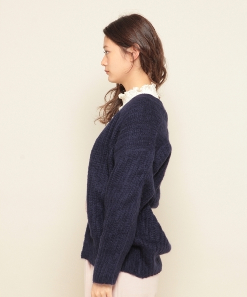 PAGEBOY(ページボーイ)の「モヘア混ロングカーディガン(カーディガン/ボレロ・レディース・ネイビー/ピンク/グレイッシュベージュ・FREE)」の16枚目の写真