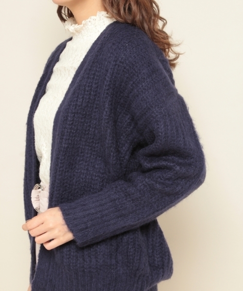 PAGEBOY(ページボーイ)の「モヘア混ロングカーディガン(カーディガン/ボレロ・レディース・ネイビー/ピンク/グレイッシュベージュ・FREE)」の21枚目の写真