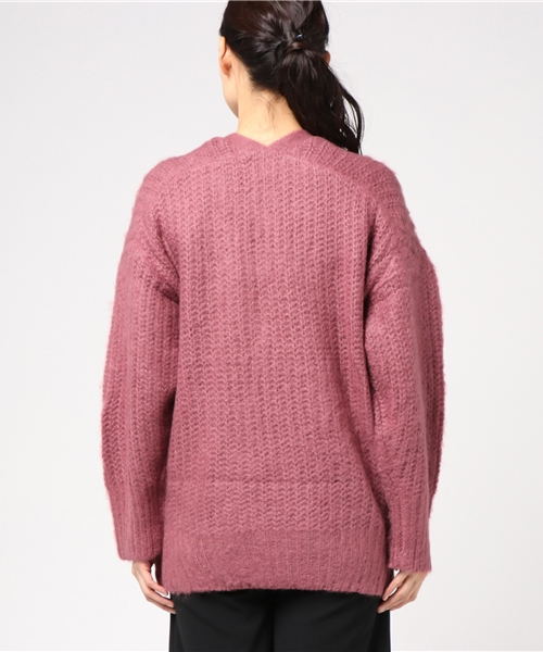 PAGEBOY(ページボーイ)の「モヘア混ロングカーディガン(カーディガン/ボレロ・レディース・ネイビー/ピンク/グレイッシュベージュ・FREE)」の5枚目の写真