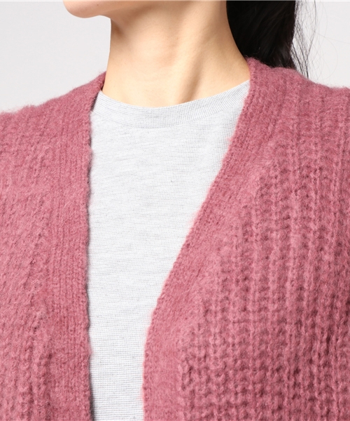 PAGEBOY(ページボーイ)の「モヘア混ロングカーディガン(カーディガン/ボレロ・レディース・ネイビー/ピンク/グレイッシュベージュ・FREE)」の6枚目の写真