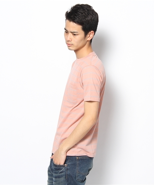 BEAUTY&YOUTH UNITED ARROWS（ビューティーアンドユースユナイテッドアローズ）の「BY ピンボーダー クルーネック S/SL◆（Tシャツ/カットソー・メンズ・ライトピンク/クリーム/コバルトブルー・SMALL/MEDIUM/LARGE/X-LARGE）」の4枚目の写真