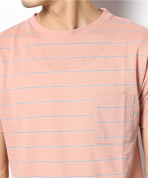 BEAUTY&YOUTH UNITED ARROWS（ビューティーアンドユースユナイテッドアローズ）の「BY ピンボーダー クルーネック S/SL◆（Tシャツ/カットソー・メンズ・ライトピンク/クリーム/コバルトブルー・SMALL/MEDIUM/LARGE/X-LARGE）」の6枚目の写真