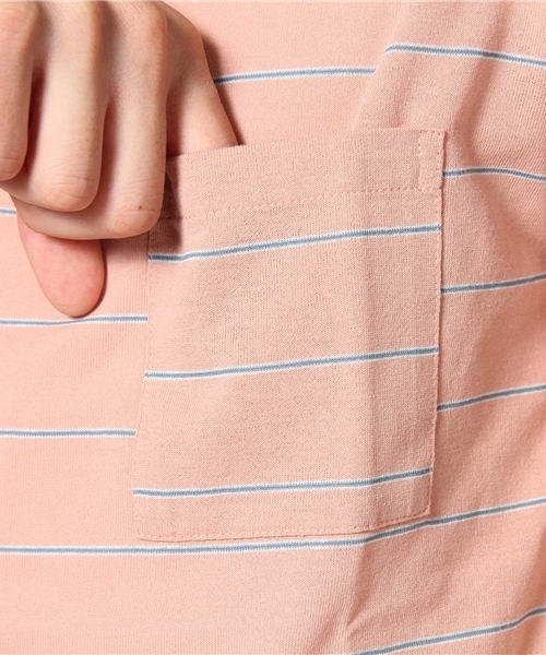 BEAUTY&YOUTH UNITED ARROWS（ビューティーアンドユースユナイテッドアローズ）の「BY ピンボーダー クルーネック S/SL◆（Tシャツ/カットソー・メンズ・ライトピンク/クリーム/コバルトブルー・SMALL/MEDIUM/LARGE/X-LARGE）」の8枚目の写真