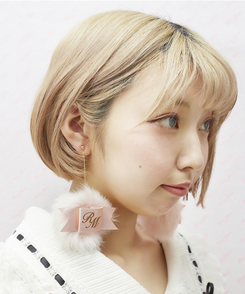 RoseMarie seoir（ローズマリーソワール）の「パフイヤリング（イヤリング・レディース・パープル/ピンク/ホワイト・FREE）」の3枚目の写真