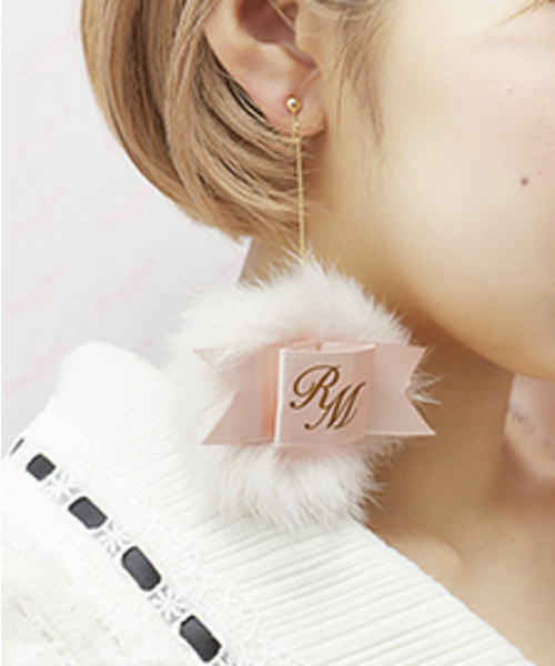 RoseMarie seoir（ローズマリーソワール）の「パフイヤリング（イヤリング・レディース・パープル/ピンク/ホワイト・FREE）」の6枚目の写真