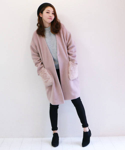RAYCASSIN ファーコート ノーカラー RAYCASSIN ファーコート ノーカラー