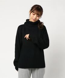 ネックが選べる3TYPE畦編みニットトップス