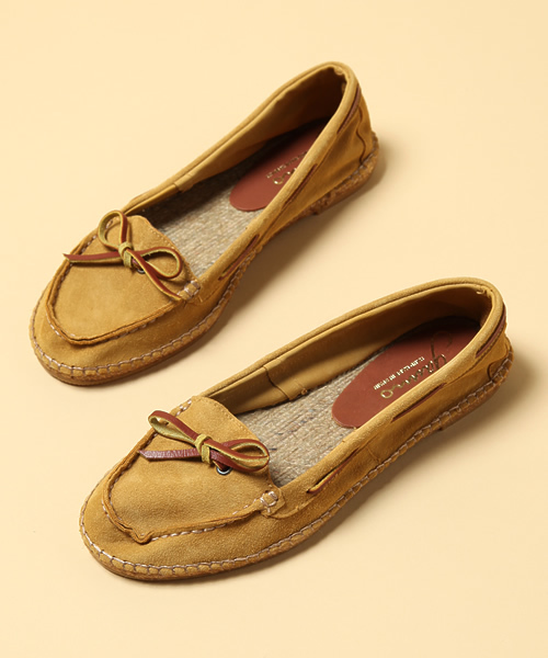 green label relaxing（グリーンレーベルリラクシング）の「GAIMO レザーモカシンシューズ（モカシン/デッキシューズ・レディース・ベージュ/ネイビー/レッド・37/38/39）」の4枚目の写真