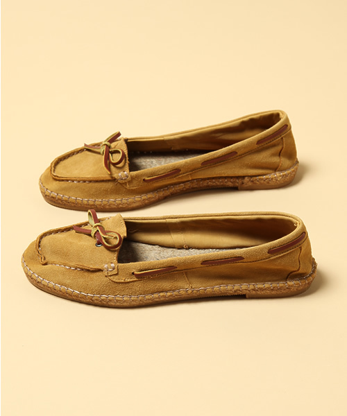 green label relaxing（グリーンレーベルリラクシング）の「GAIMO レザーモカシンシューズ（モカシン/デッキシューズ・レディース・ベージュ/ネイビー/レッド・37/38/39）」の5枚目の写真