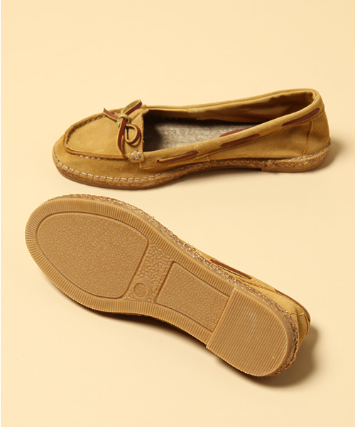 green label relaxing（グリーンレーベルリラクシング）の「GAIMO レザーモカシンシューズ（モカシン/デッキシューズ・レディース・ベージュ/ネイビー/レッド・37/38/39）」の6枚目の写真