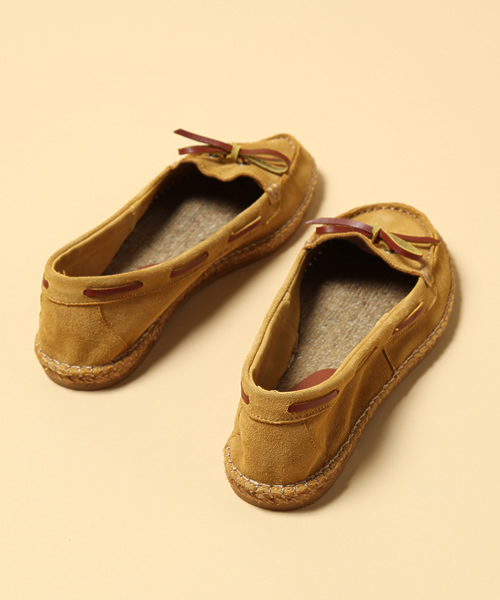 green label relaxing（グリーンレーベルリラクシング）の「GAIMO レザーモカシンシューズ（モカシン/デッキシューズ・レディース・ベージュ/ネイビー/レッド・37/38/39）」の7枚目の写真