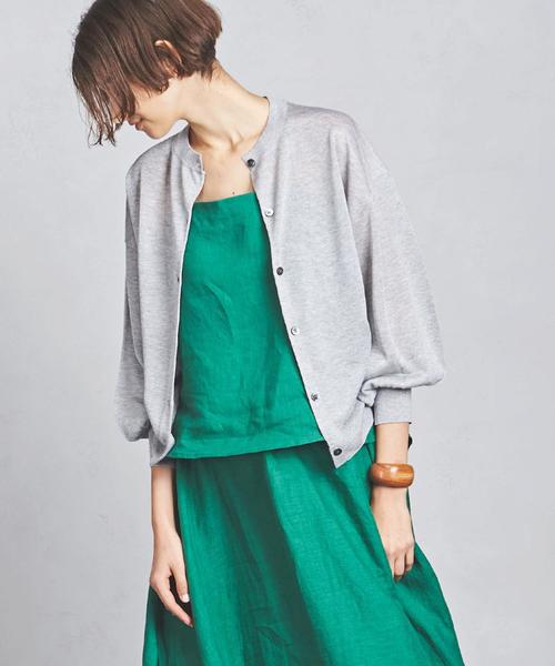 UNITED ARROWS（ユナイテッドアローズ）の「SFL スパーク カーディガン†（カーディガン/ボレロ・レディース・ライトグレー/ダークグレー/イエロー・FREE）」の2枚目の写真