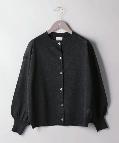 UNITED ARROWS（ユナイテッドアローズ）の「SFL スパーク カーディガン†（カーディガン/ボレロ・レディース・ライトグレー/ダークグレー/イエロー・FREE）」の7枚目の写真