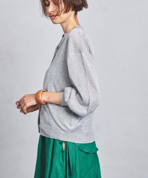 UNITED ARROWS（ユナイテッドアローズ）の「SFL スパーク カーディガン†（カーディガン/ボレロ・レディース・ライトグレー/ダークグレー/イエロー・FREE）」の14枚目の写真