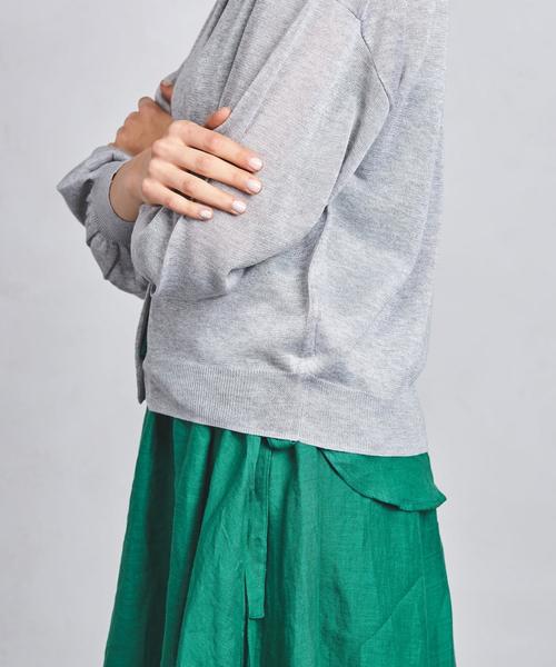 UNITED ARROWS（ユナイテッドアローズ）の「SFL スパーク カーディガン†（カーディガン/ボレロ・レディース・ライトグレー/ダークグレー/イエロー・FREE）」の13枚目の写真