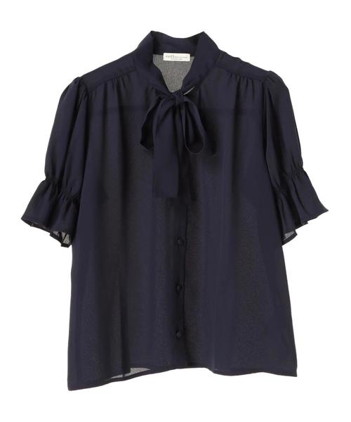 earth music&ecology（アースミュージックアンドエコロジー）の「・ボウタイブラウス（シャツ/ブラウス・レディース・ブラック/ネイビー/アイボリー/イエロー・FREE）」の10枚目の写真