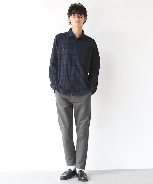 coen(コーエン)の「ブルックリンチェックワークネルシャツ(シャツ/ブラウス・メンズ・ネイビー/レッド/ダークグレー・SMALL/MEDIUM/LARGE/X-LARGE)」の15枚目の写真