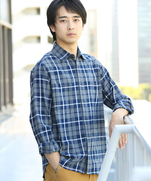 coen(コーエン)の「ブルックリンチェックワークネルシャツ(シャツ/ブラウス・メンズ・ネイビー/レッド/ダークグレー・SMALL/MEDIUM/LARGE/X-LARGE)」の21枚目の写真