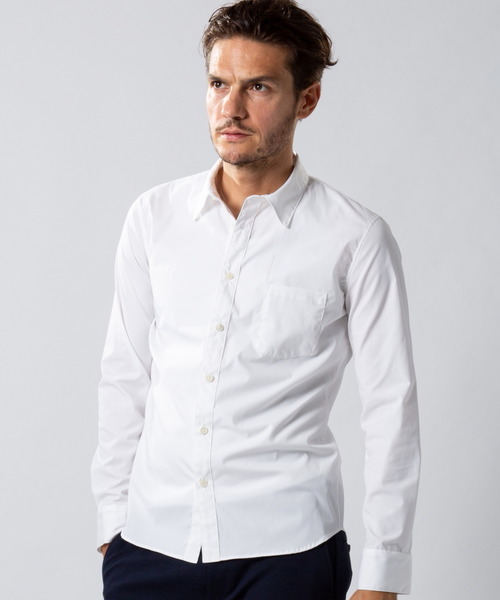 wjk(ダヴルジェイケイ)の「【入荷禁止】broad regular shirt(シャツ/ブラウス・メンズ・ブルー/ホワイト/ネイビー・MEDIUM/SMALL/LARGE/X-LARGE)」の4枚目の写真