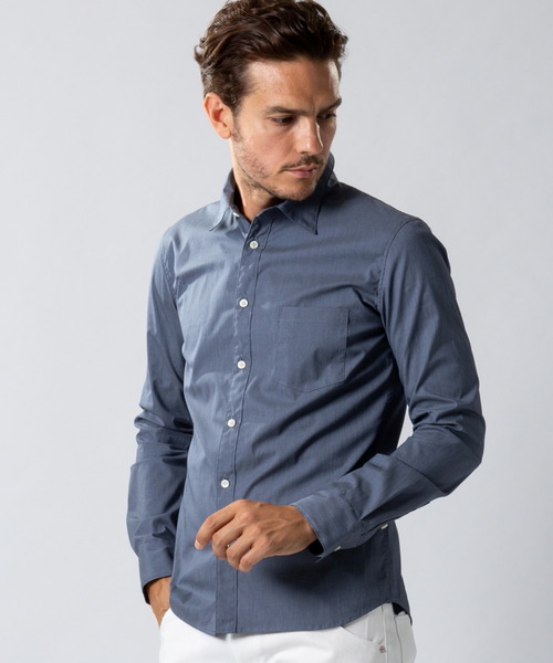 wjk(ダヴルジェイケイ)の「【入荷禁止】broad regular shirt(シャツ/ブラウス・メンズ・ブルー/ホワイト/ネイビー・MEDIUM/SMALL/LARGE/X-LARGE)」の7枚目の写真