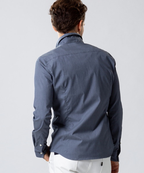 wjk(ダヴルジェイケイ)の「【入荷禁止】broad regular shirt(シャツ/ブラウス・メンズ・ブルー/ホワイト/ネイビー・MEDIUM/SMALL/LARGE/X-LARGE)」の9枚目の写真