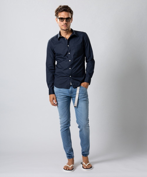 wjk(ダヴルジェイケイ)の「【入荷禁止】broad regular shirt(シャツ/ブラウス・メンズ・ブルー/ホワイト/ネイビー・MEDIUM/SMALL/LARGE/X-LARGE)」の15枚目の写真