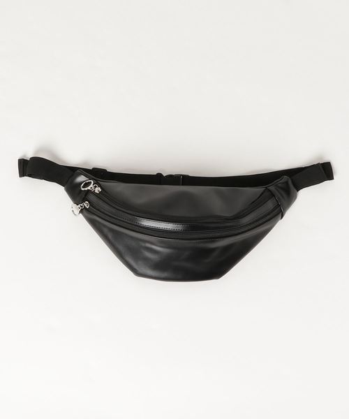 WEGO(ウィゴー)の「WEGO/ダブルZIPリングウエストバッグ(ボディバッグ/ウエストポーチ・レディース・ブラック/シルバー/その他1・FREE)」の10枚目の写真