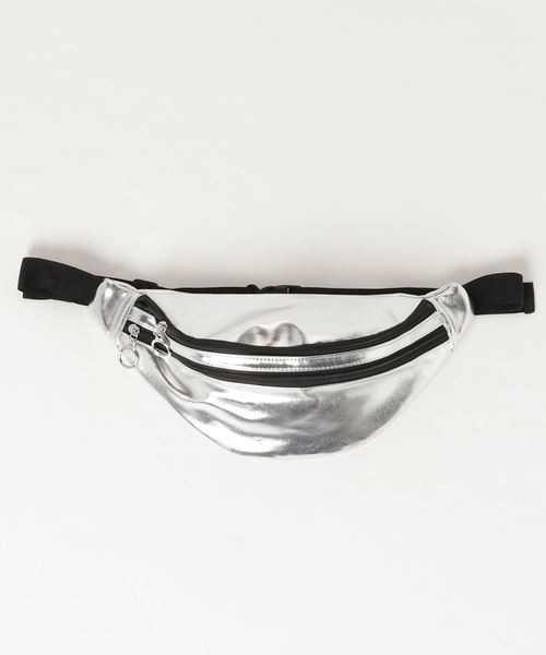 WEGO(ウィゴー)の「WEGO/ダブルZIPリングウエストバッグ(ボディバッグ/ウエストポーチ・レディース・ブラック/シルバー/その他1・FREE)」の11枚目の写真