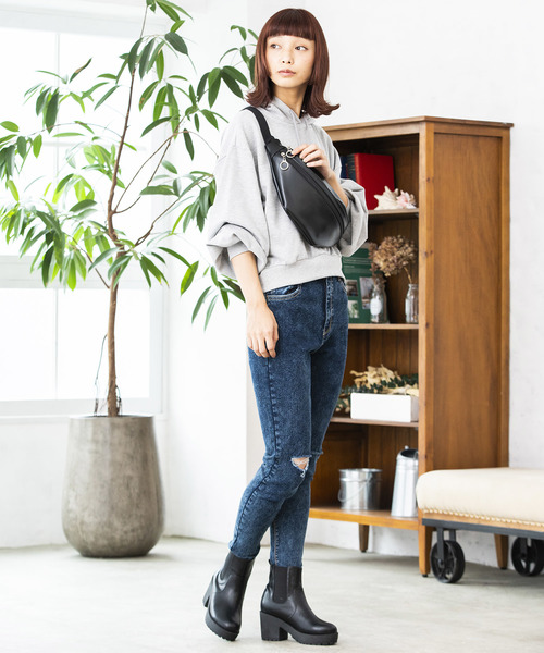 WEGO(ウィゴー)の「WEGO/ダブルZIPリングウエストバッグ(ボディバッグ/ウエストポーチ・レディース・ブラック/シルバー/その他1・FREE)」の18枚目の写真