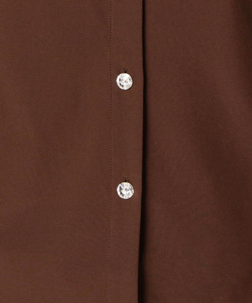 NARACAMICIE（ナラカミーチェ）の「ポリエステルストレッチスタンドフリルブラウス（シャツ/ブラウス・レディース・ブラック/ブラウン/ボルドー・SMALL/MEDIUM/LARGE）」の12枚目の写真