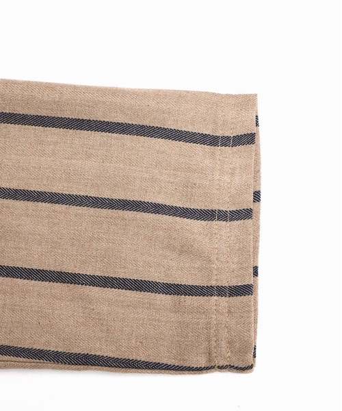 MinoriTY（マイノリティ）の「ビッグシルエットストライプノーカラーガウン ロングカーディガン（その他アウター・メンズ・モカ/ベージュ/ブラック・M/L）」の14枚目の写真