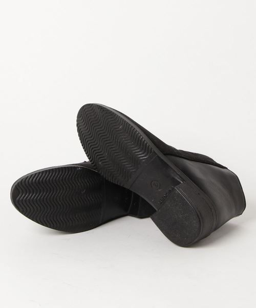 SESTO（セスト）の「異素材コンビネーションのサイドジップローヒールショートブーツ（ブーツ・レディース・ブラック/ダークブラウン/ワイン・LL/S/M/L）」の5枚目の写真