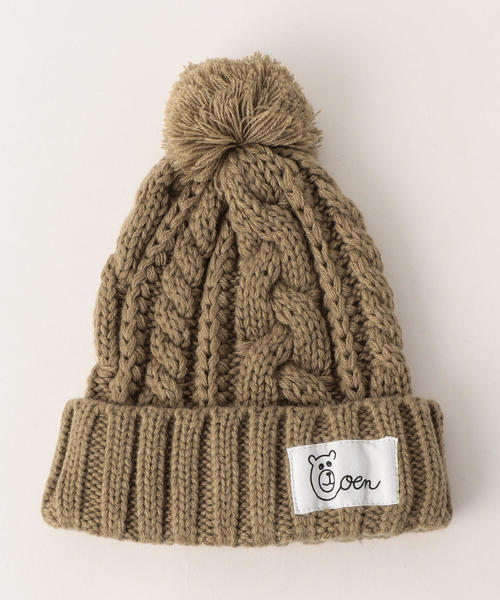coen（コーエン）の「【coen キッズ / ジュニア】ケーブルポンポンワッチ（ニットキャップ/ビーニー・キッズ・ベージュ/ケリー/ネイビー/パープル/グレー・FREE）」の10枚目の写真