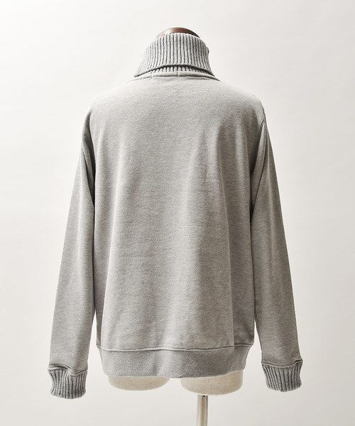 MinoriTY（マイノリティ）の「ビッグリブタートルトレーナー（Tシャツ/カットソー・メンズ・ネイビー/オフホワイト/杢グレー・M/L）」の9枚目の写真
