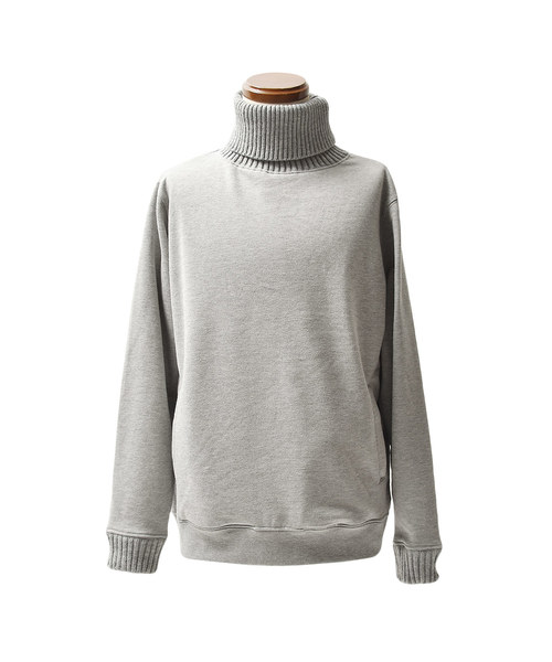 MinoriTY（マイノリティ）の「ビッグリブタートルトレーナー（Tシャツ/カットソー・メンズ・ネイビー/オフホワイト/杢グレー・M/L）」の6枚目の写真