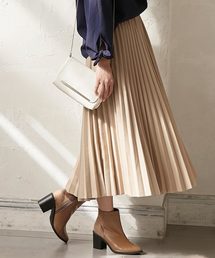 KOBE LETTUCE | フェイクウールミディアム丈フレアプリーツスカート(スカート)