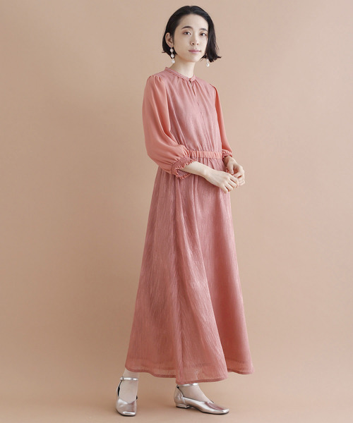 Merlot Plus メルロープリュス の 袖フリルブラウスワンピース2587 ドレス Wear