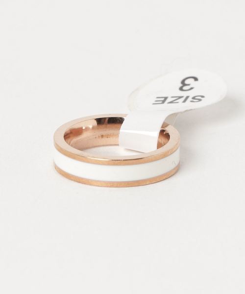 BOBISSH（ボビッシュ）の「【MK】シンプル リング（リング・レディース・ホワイト/ブラック・4/6/8/9/3/5/7）」の2枚目の写真