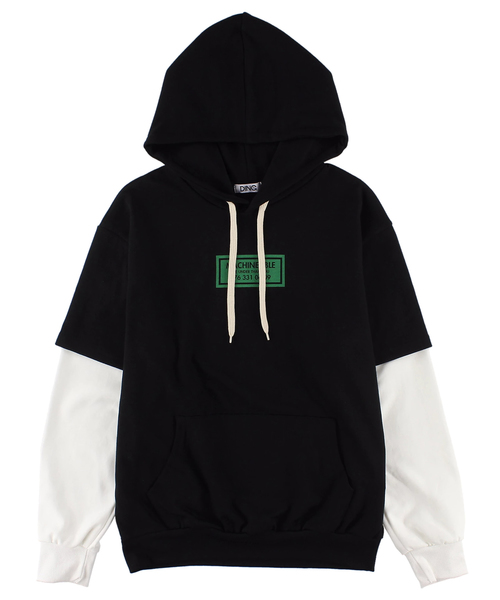 DING（ディング）の「DING/フェイクレイヤードプリントパーカー（パーカー・レディース・ブラック/パープル/グリーン・FREE）」の17枚目の写真