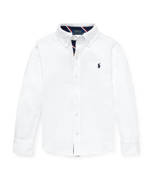 Polo Ralph Lauren Childrenswear(�|�������t���[�����`���C���h�E�F�A)�̃R�b�g�� �C���^�[���b�N �V���c(�V���c/�u���E�X)
