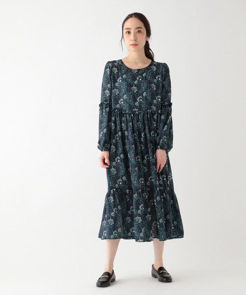 Studio Clip スタディオクリップ の フラワープリントティアードワンピース ワンピース Wear