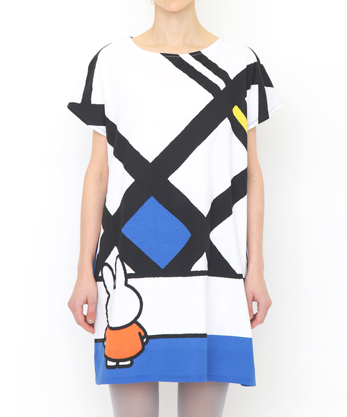 コラボレーション半袖ワンピース ミッフィーアート ミッフィー ワンピース Design Tshirts Store ワンピース Store Graniph デザイン ティーシャツ ストア Design グラニフ のファッション