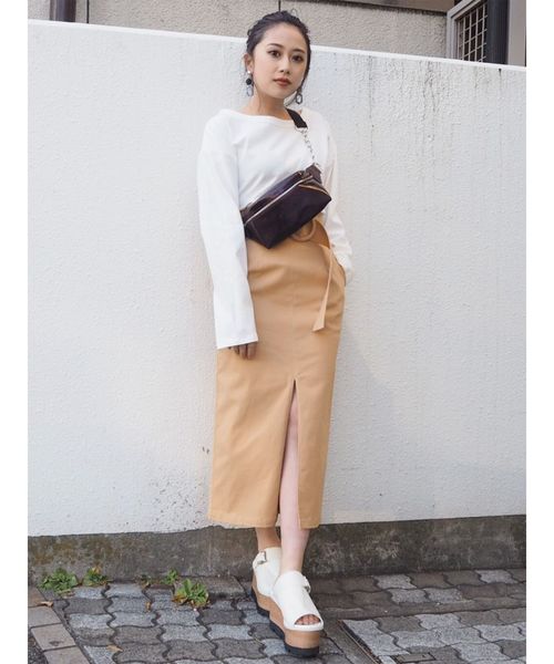 MURUA（ムルーア）の「ベーシックルーズロンT（Tシャツ/カットソー・レディース・ホワイト/ブラック/その他1・FREE）」の12枚目の写真