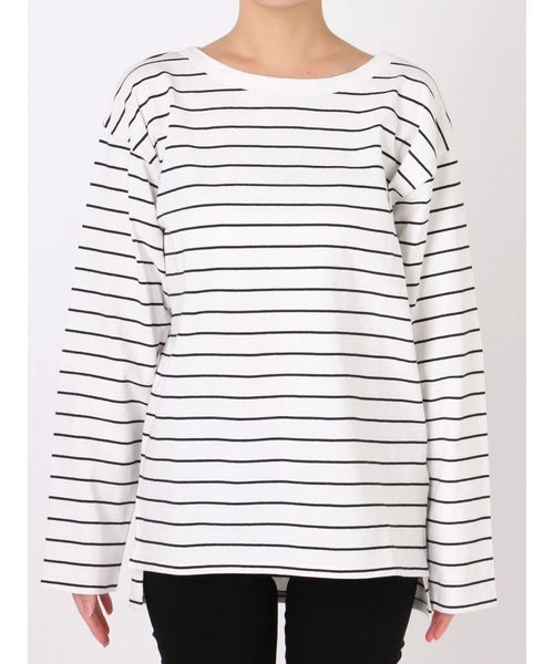 MURUA（ムルーア）の「ベーシックルーズロンT（Tシャツ/カットソー・レディース・ホワイト/ブラック/その他1・FREE）」の8枚目の写真