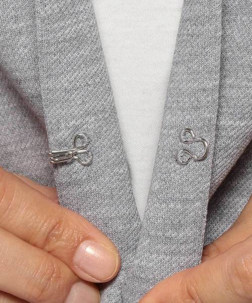 A/C DESIGN BY ALPHA CUBIC（エーシーデザインバイアルファキュービック）の「きちんとカーディガン（カーディガン/ボレロ・レディース・ネイビー/ブラック/ライトグレー・M size/L size）」の11枚目の写真
