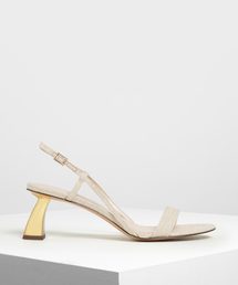 CHARLES & KEITH | スカルプチャーヒール サンダル / Sculptural Heel Strappy Sandals(サンダル)