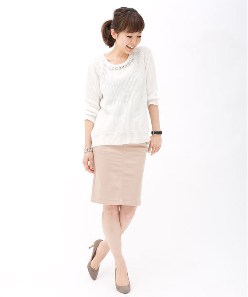 NANO universe(ナノユニバース)の「カラーペンシルスカート(スカート・レディース・オフホワイト/ベージュ/ブルー/グリーン/ブラック・38/36)」の22枚目の写真